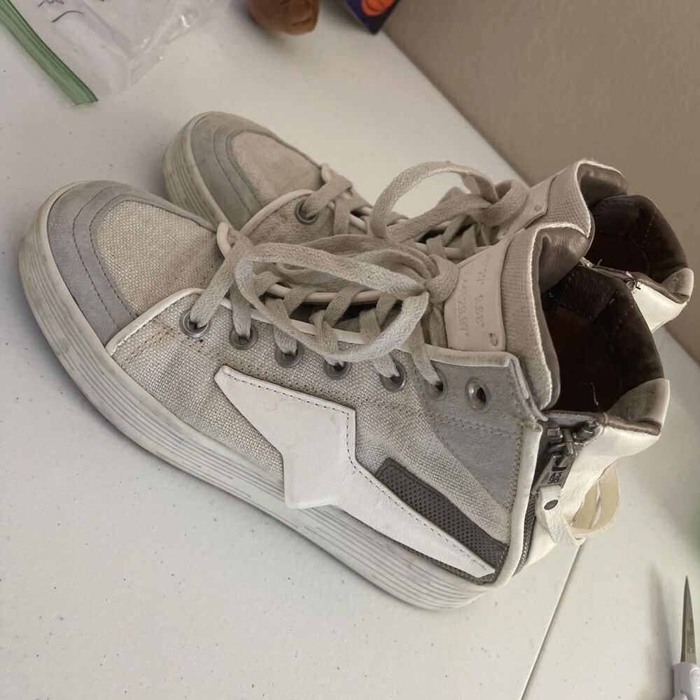 A.S. 98 Adler Womens Beige Leather Lace Up Lifestyle Sneakers Shoes 38